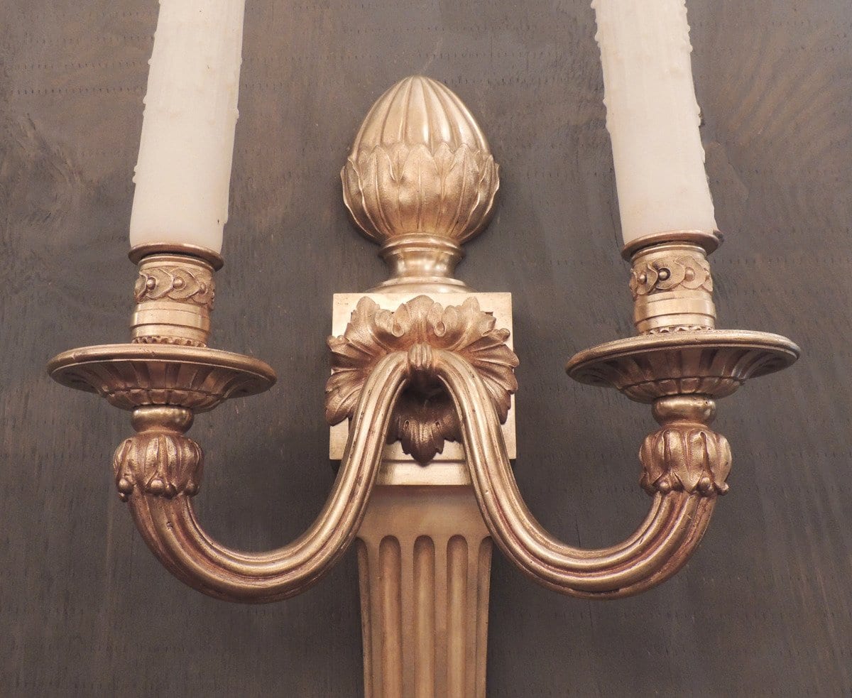 19th Century French Régence Bronze Doré Sconces