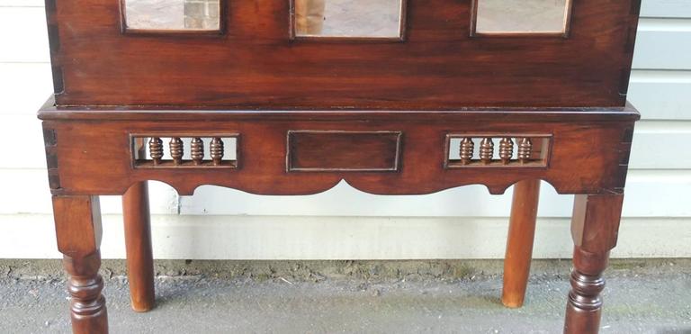 19th Century Spanish Colonial Cedar Wedding Case on Stand