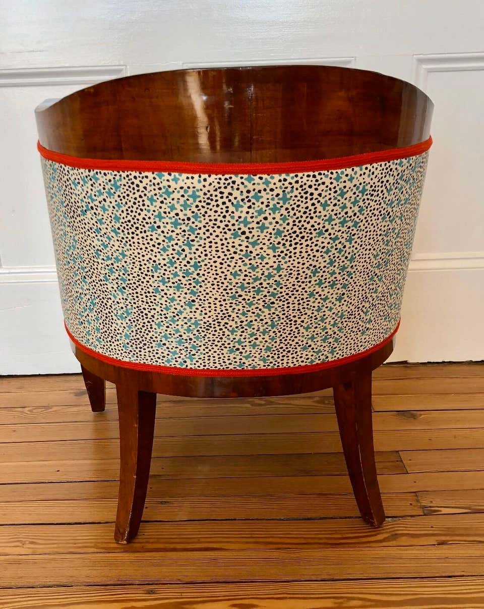 Mahogany German Biedermeier Tub Back Bergére - Image 6