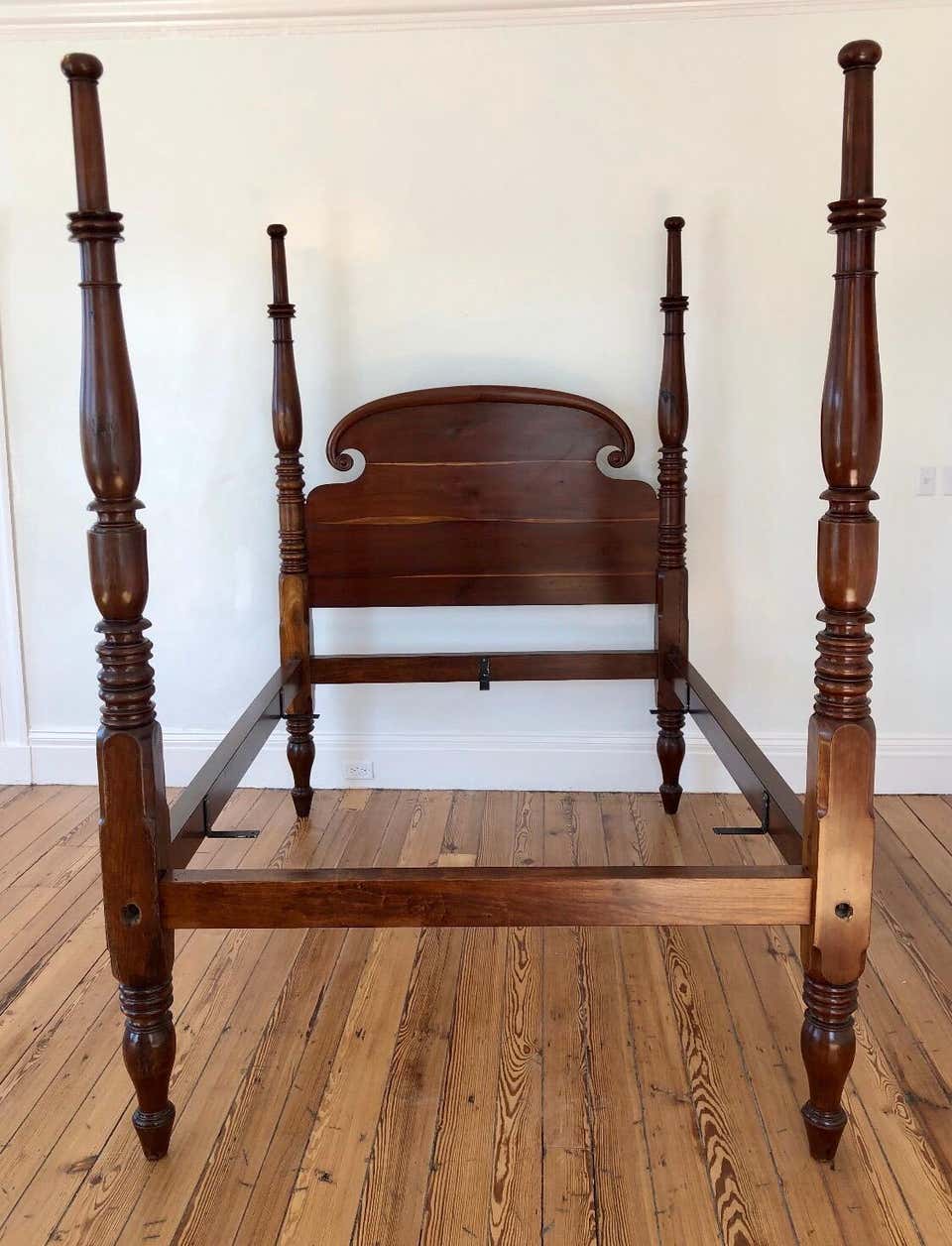 St. Croix Regency Four Poster Mahogany Queen Bed, 19th Century - Image 2