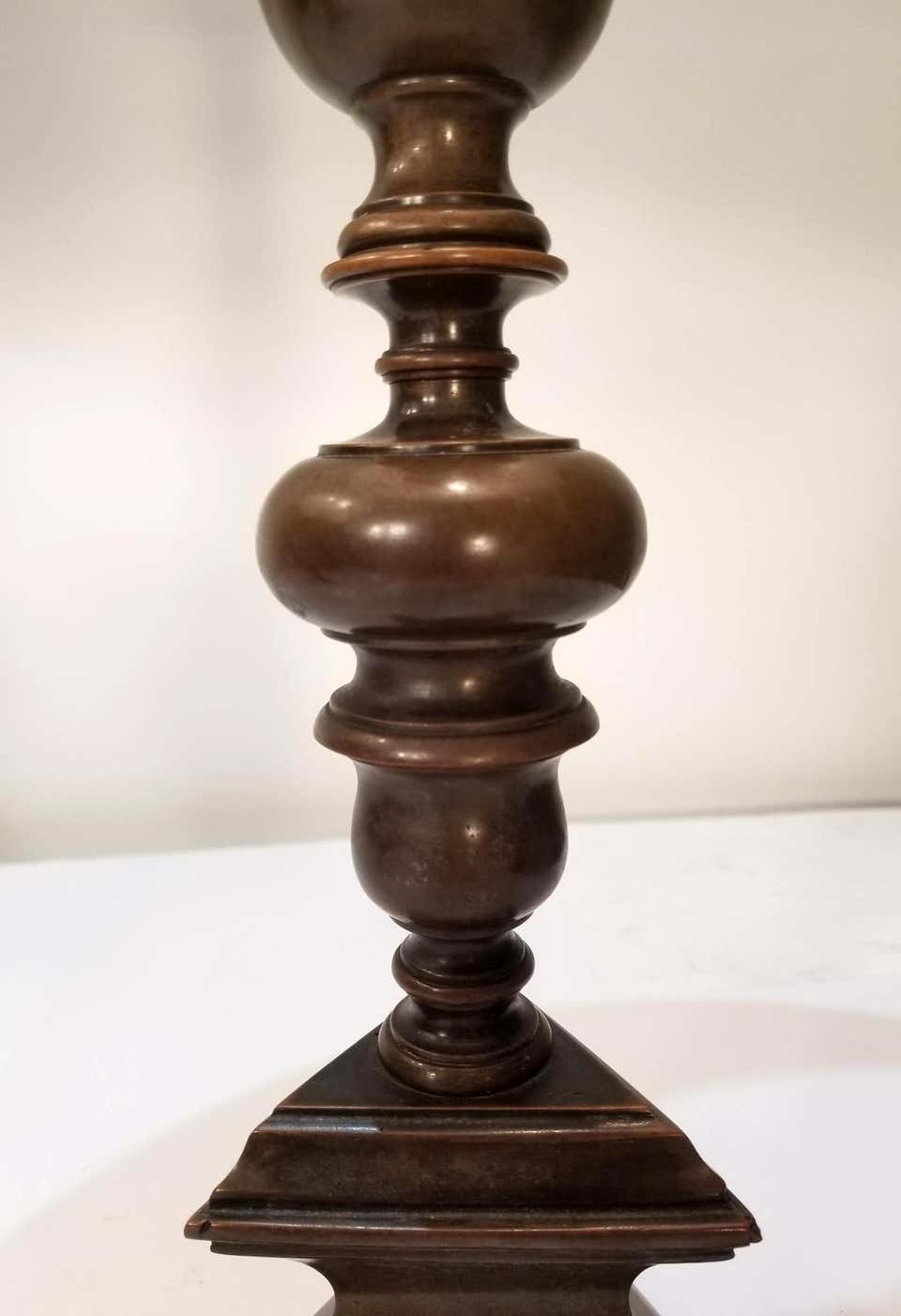 Pair of Early 20th Century Baroque Style Caldwell Table Lamps - Image 6