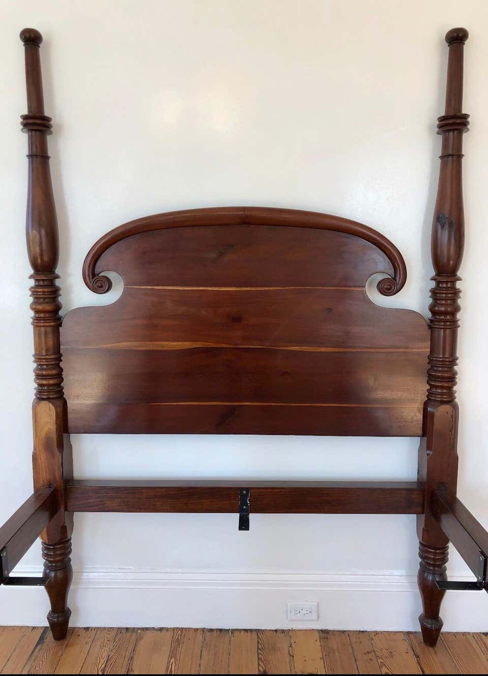 St. Croix Regency Four Poster Mahogany Queen Bed, 19th Century - Image 9