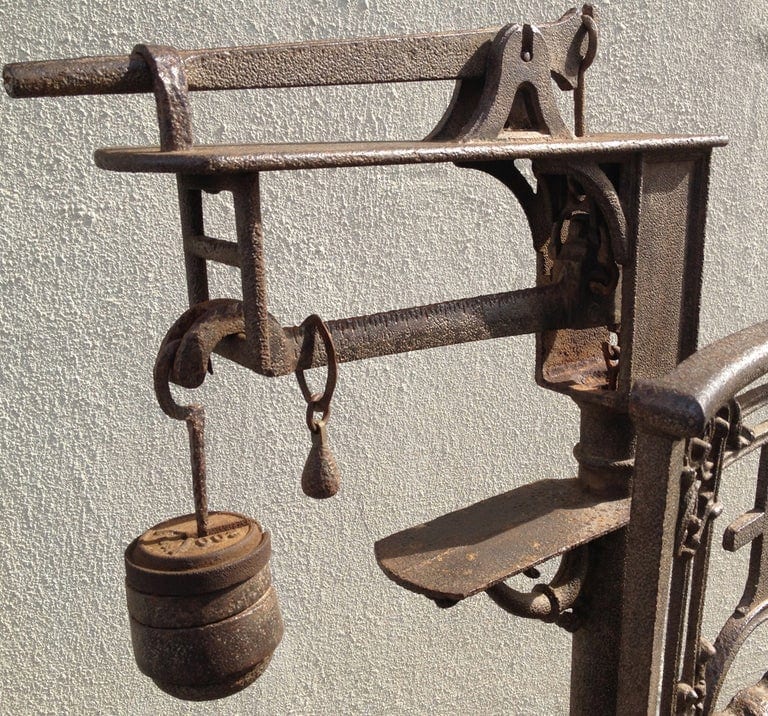 Mid-19th Century English Cast Iron Commodities Scale, Marked Birmingham - Image 5