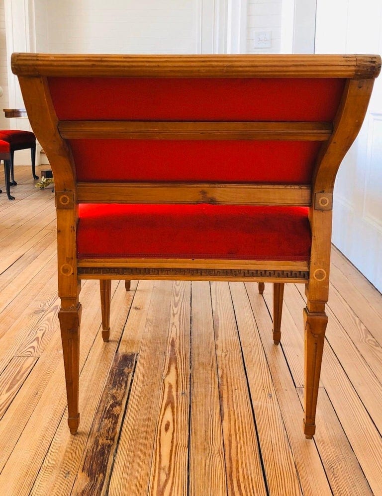 Early 19th C. Austrian Biedermeier Window Bench / Daybed - Image 10