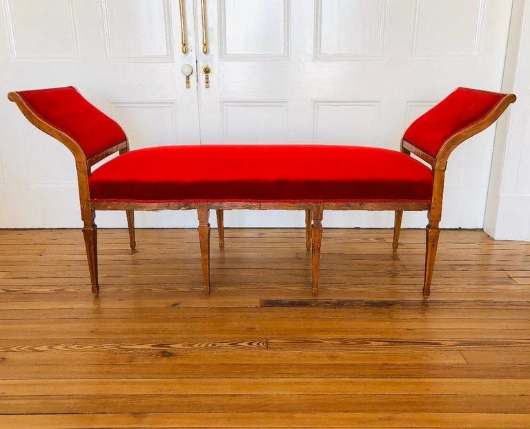 Early 19th C. Austrian Biedermeier Window Bench / Daybed - Image 2