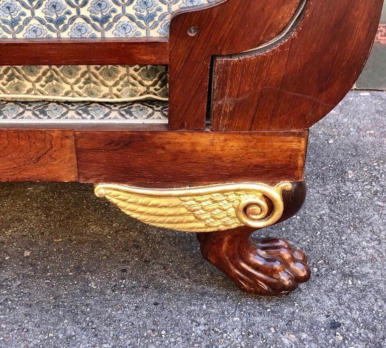 English Regency Egyptian Revival Style Recamier, 19th Century - Image 8
