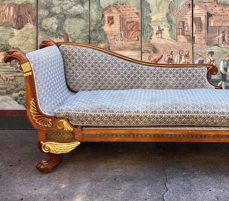 English Regency Egyptian Revival Style Recamier, 19th Century - Image 9