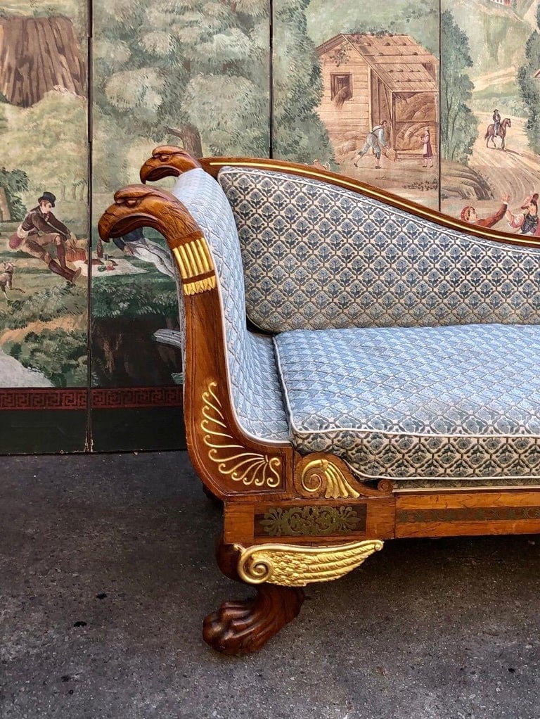 English Regency Egyptian Revival Style Recamier, 19th Century - Image 2