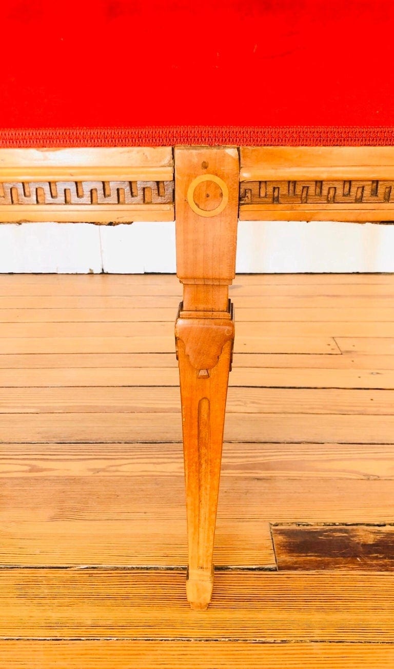 Early 19th C. Austrian Biedermeier Window Bench / Daybed - Image 6