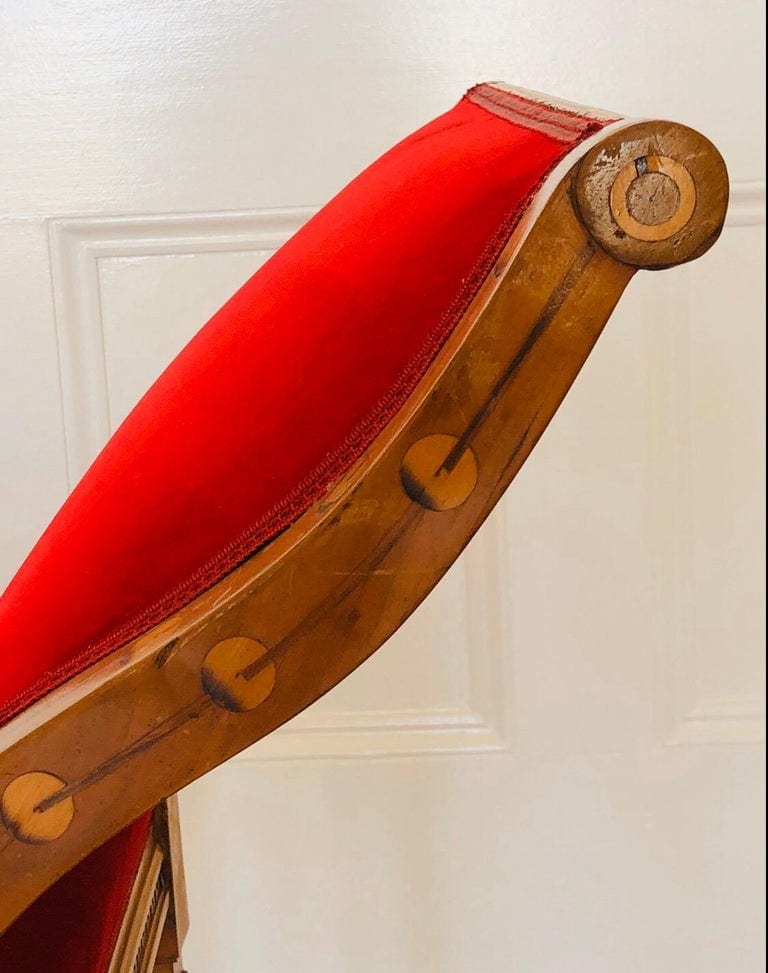 Early 19th C. Austrian Biedermeier Window Bench / Daybed - Image 8