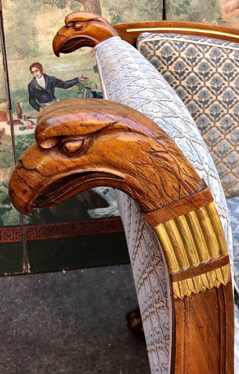 English Regency Egyptian Revival Style Recamier, 19th Century - Image 6