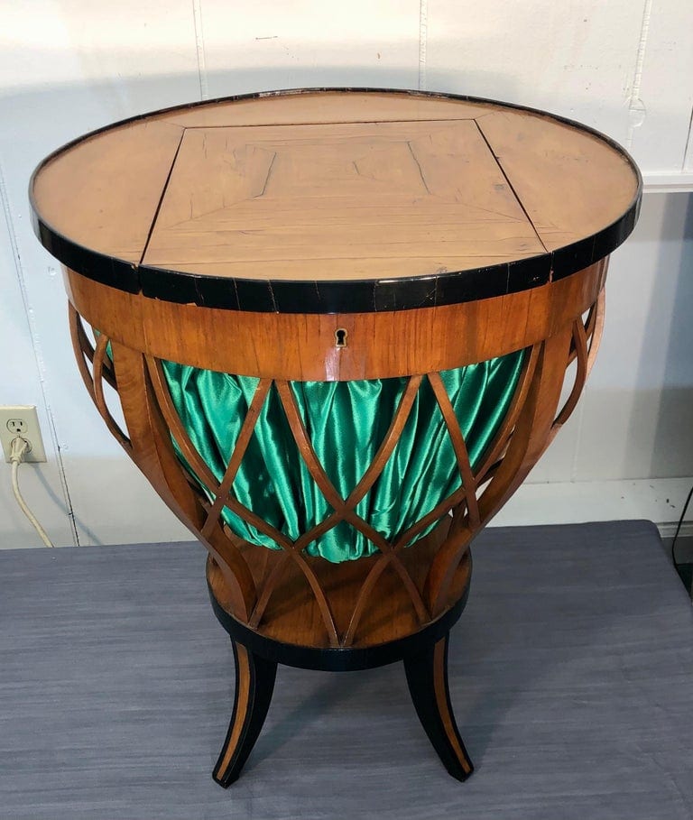 Biedermeier Cherry-veneer And Ebonized Work Table, Early 19th Century - Image 6