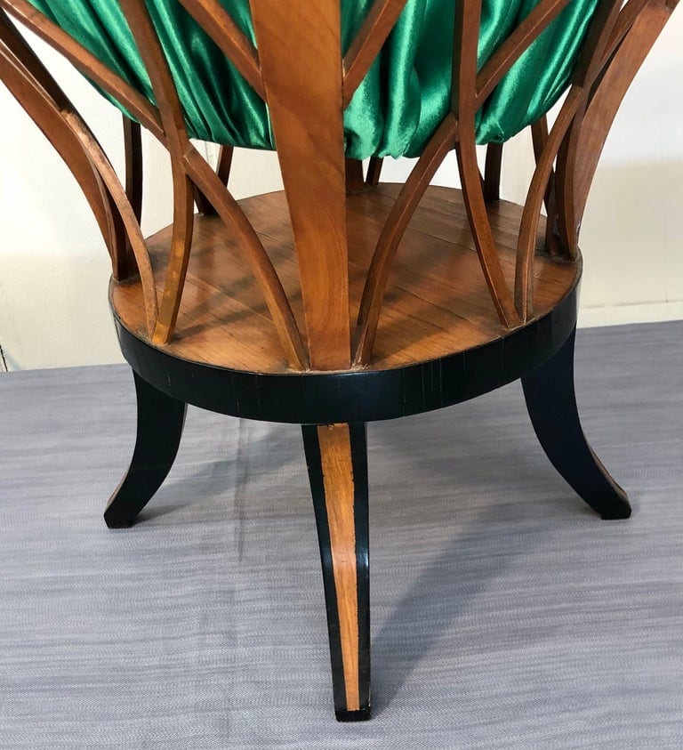 Biedermeier Cherry-veneer And Ebonized Work Table, Early 19th Century - Image 4