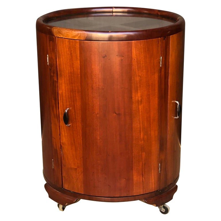 Jamaican Art Deco Round Bar/Cocktail Cabinet By Burnett Webster(circa.1934-1939)